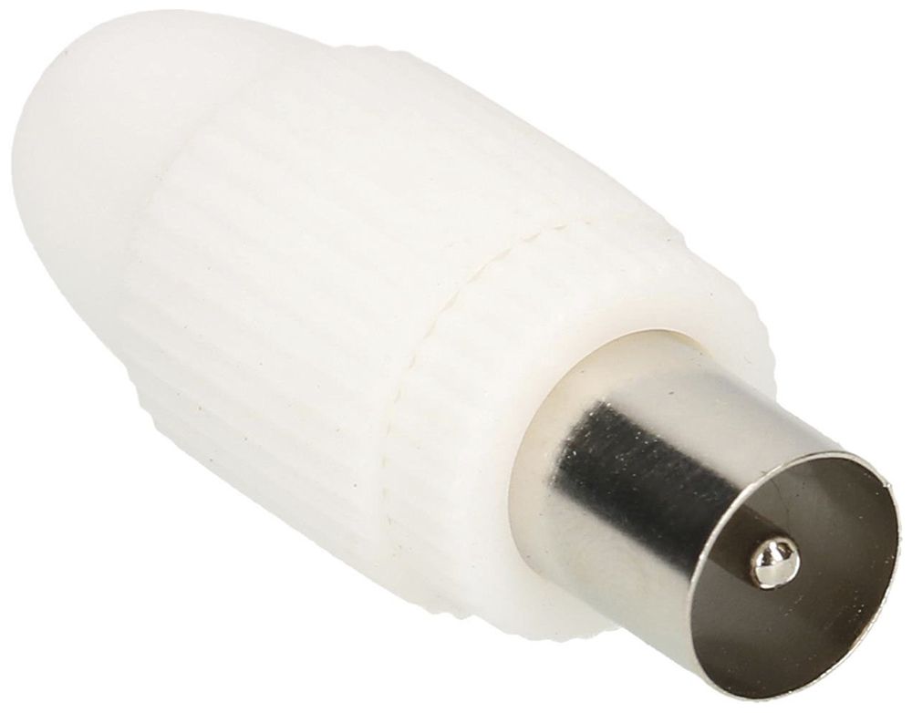 Fiche coaxiale CEI Schwaiger KST11 532 75Ω Ø4…7.5mm blanc