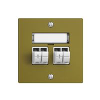 Audiodose Push Type EDIZIOdue F, 2×, Beschriftungsset, olive