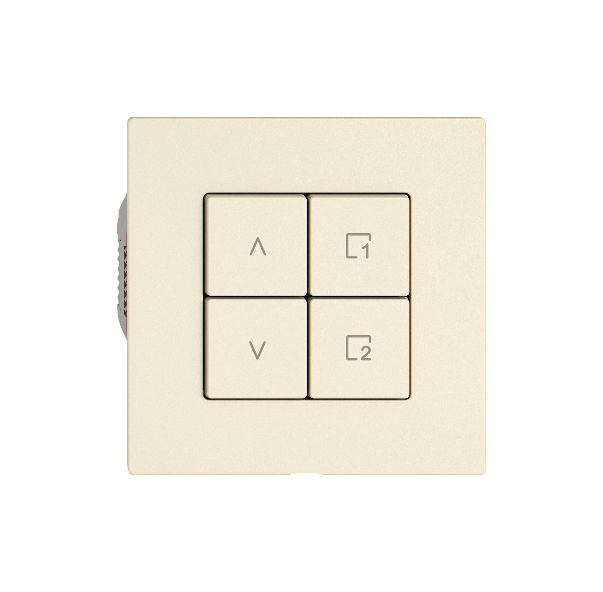 Station secondaire stores EDIZIO.liv Wiser SNAPFIX® 1 scène 4 touches cr