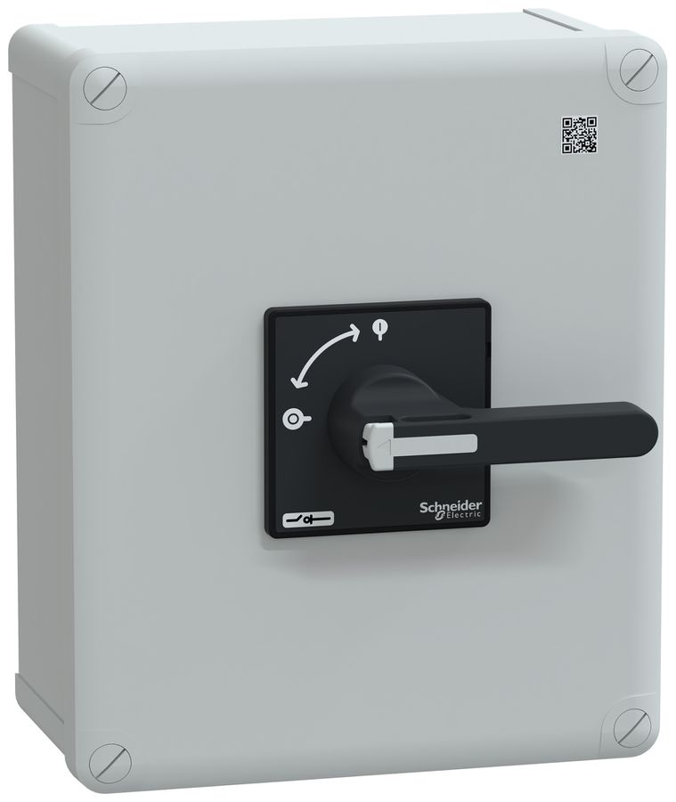 AP-Anlageschalter Schneider Electric Vario 100A 4P schwarz N-vorauseilend IP65