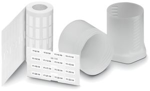 Rouleau d'étiquet.EML R blanc 17.5×8mm, autocollant