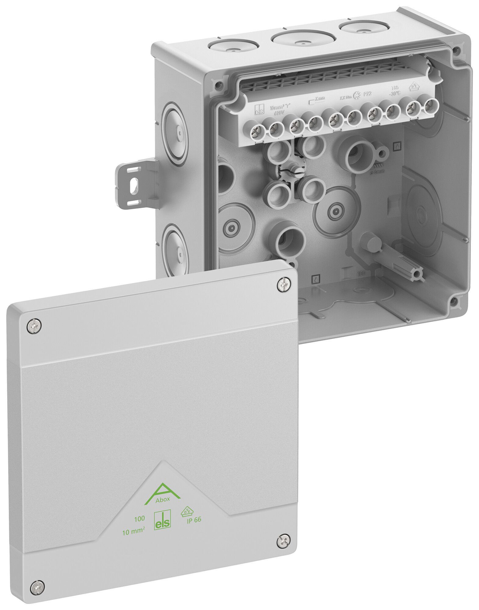 Scatola di derivazione AP Spelsberg Abox 100 AB-10² 152×152×80mm IP66 gr