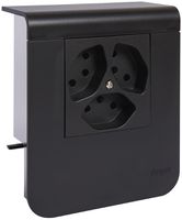 Geräteträger Hager für SL20055 schwarz 3×T13