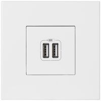 Presa di carica USB AP 2 moduli, doppio bianco