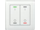 Poussoir KNX RGBW ENC MDT BE-GTL2TW.B1 2t/4a temp.verre blanc "I/O"