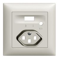 Kit frontal EDIZIOdue pour prise FI gris clair