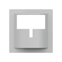 Plaque frontale Hager kallysto H pour détecteur de mouvement gris clair