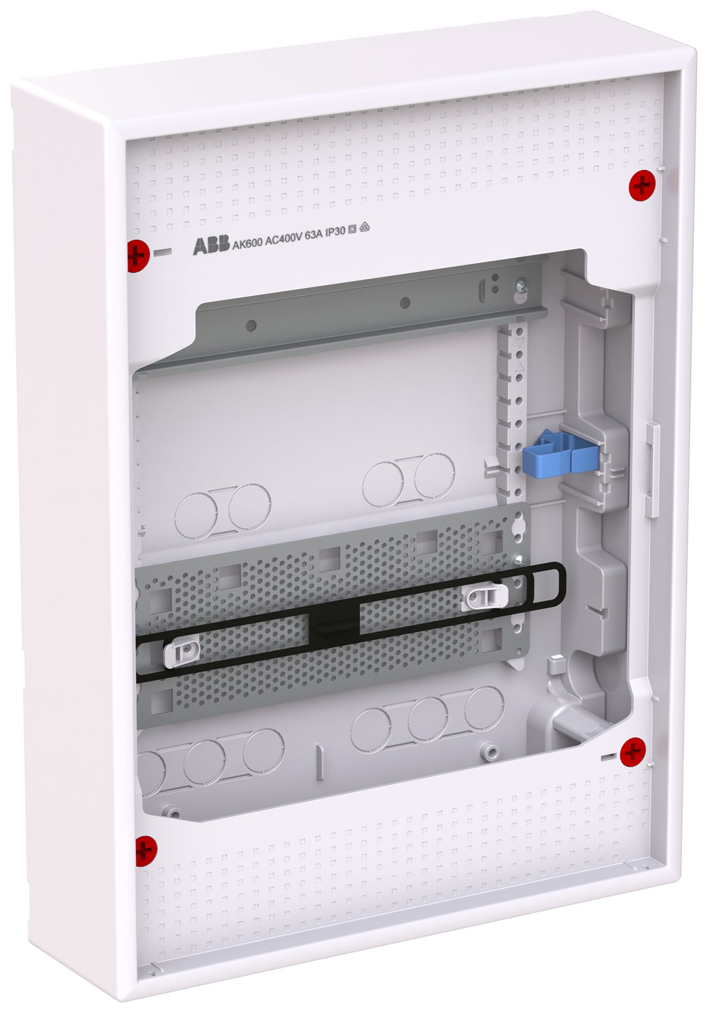 Distributore media AP ABB AK620MB Basic, 2 file, 453×339×99mm, bianco