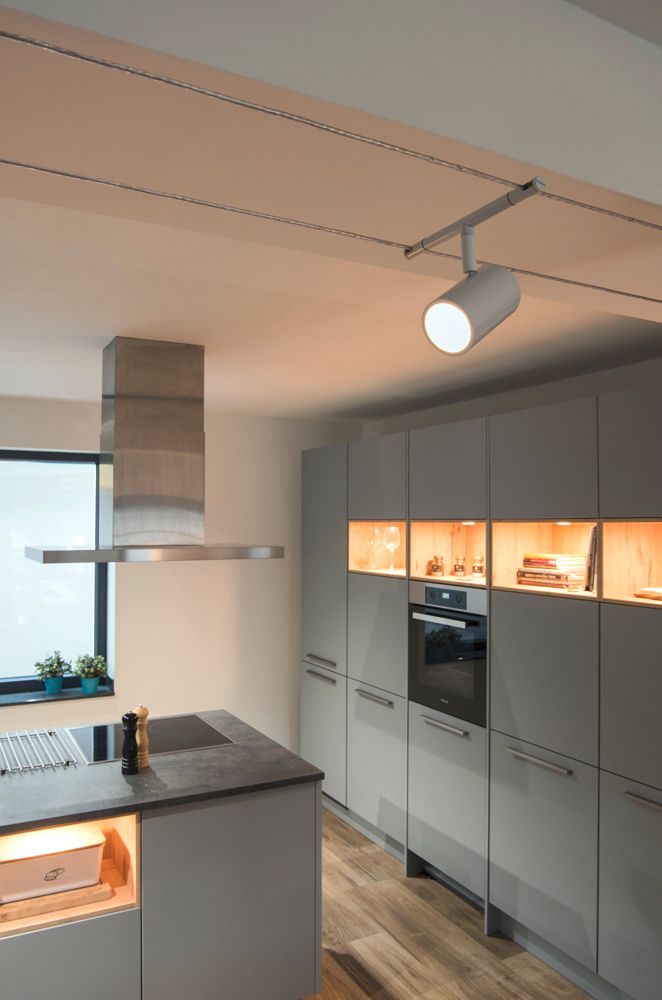 Luminaire LED SLV NOBLO p.système câble TENSEO 12V 8.5W 450lm 2700K 36° blanc