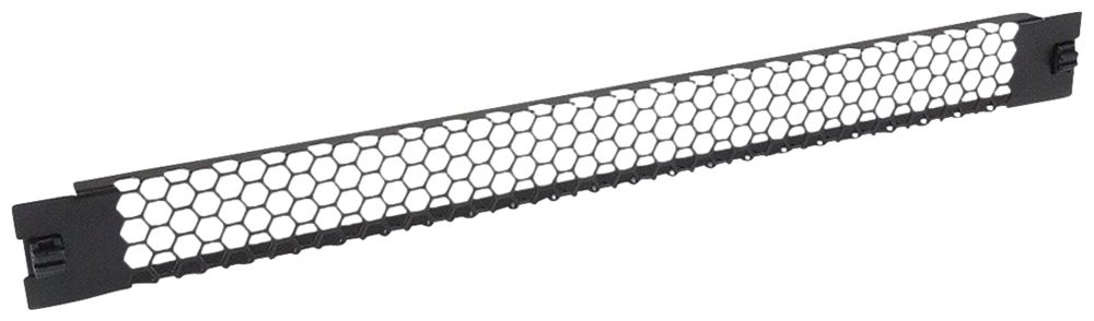 Plaque d'obturation 19" VALUE 1UH perforé pour l'aération Snap-In acier noir