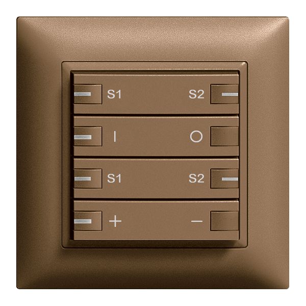 UP-Frontset ON-OFF Dimmer Szene 4T mit LED ZEP EDIZIOdue coffee