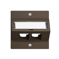 Kit di montaggio S-One EDIZIOdue F per 2×RJ45 obliquo, coffee