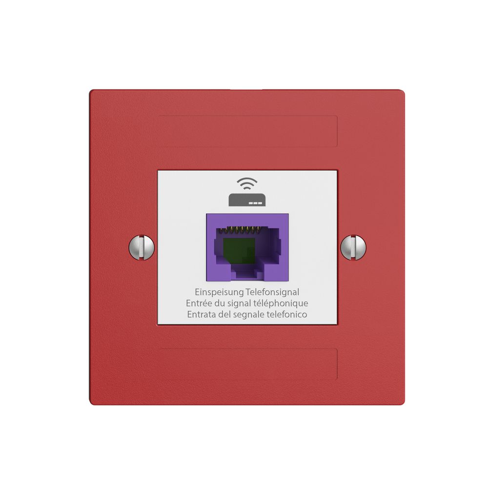 Prise de retour EDIZIOdue F 1×RJ45 p.Swisscom VoIP, 8 pôles, UTP, berry