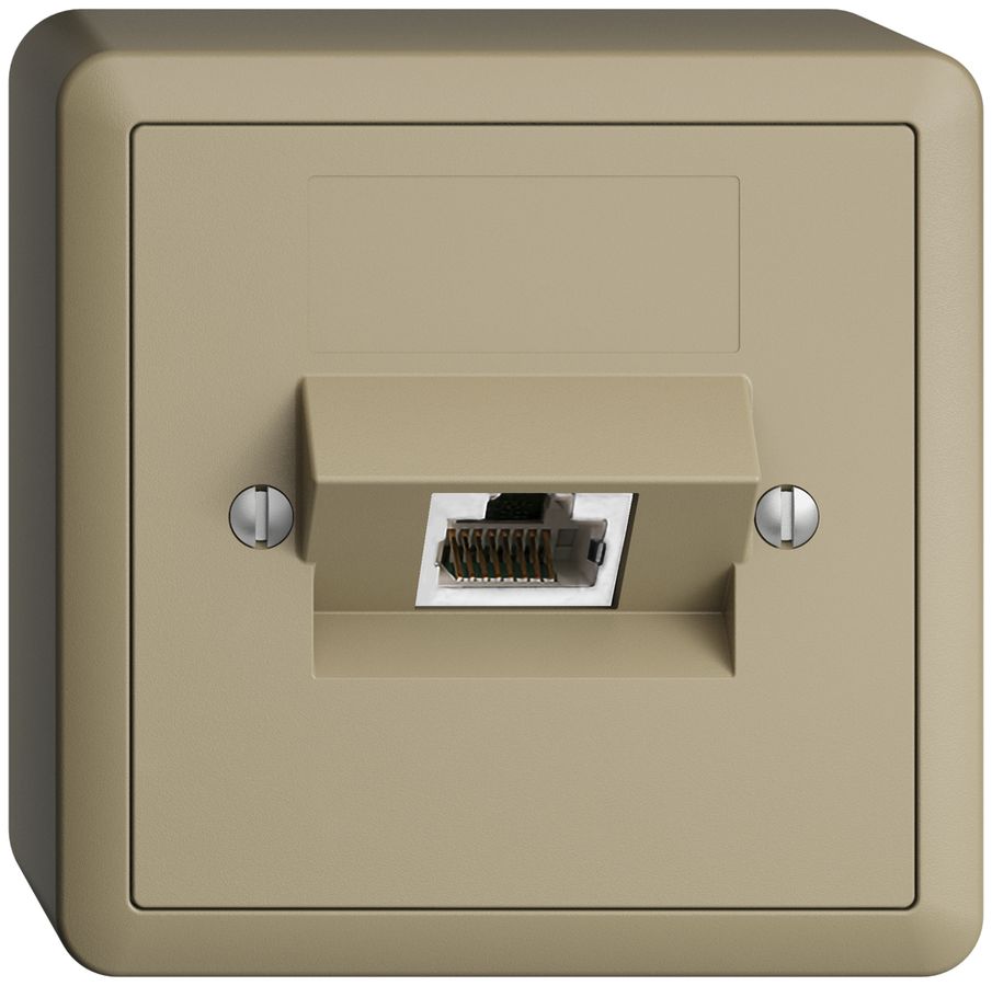 Prise AP 1×RJ45/s 8P ITplus EDIZIOdue sand