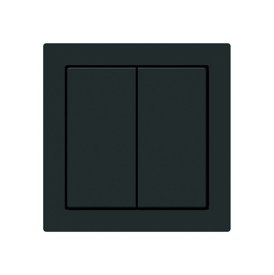 Poussoir KNX Hager BA kallysto A double 60×60mm noir