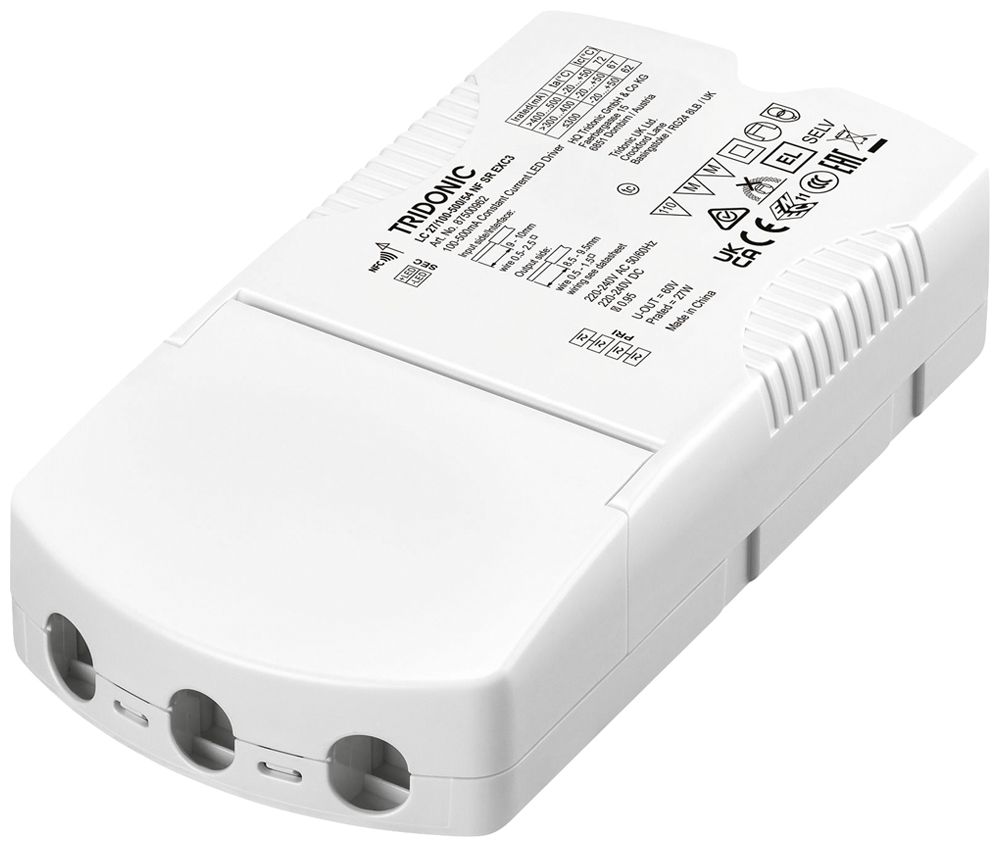 Alimentation LED Tridonic LC NFC EXC3 0…27W 27…54V 100…500mA 160×82×34mm