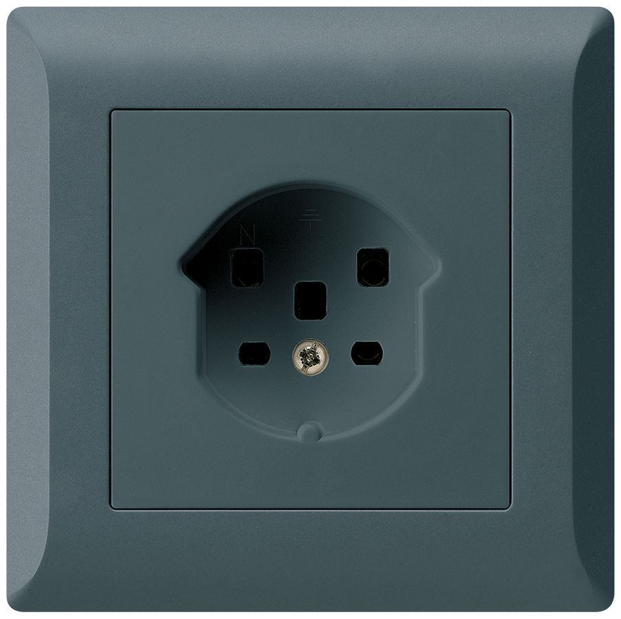 UP-Steckdose kallysto.line T25 anthrazit Schraubklemmen