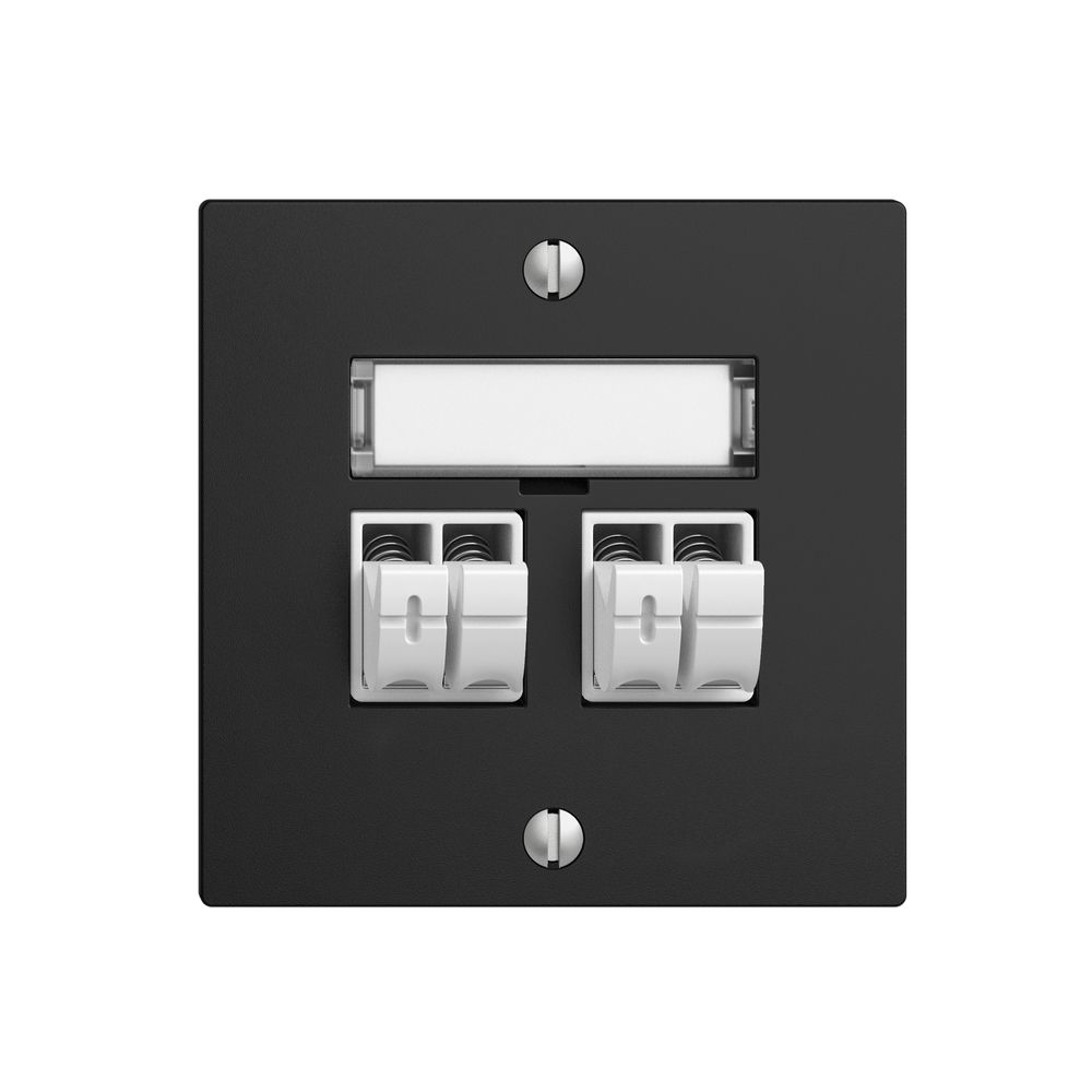 Audiodose Push Type EDIZIOdue F, 2×, Beschriftungsset, schwarz