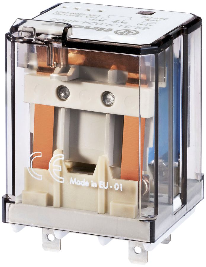 Leistungsrelais Finder 62, 1S 16A/24VDC AgSnO2 Blasmagnet