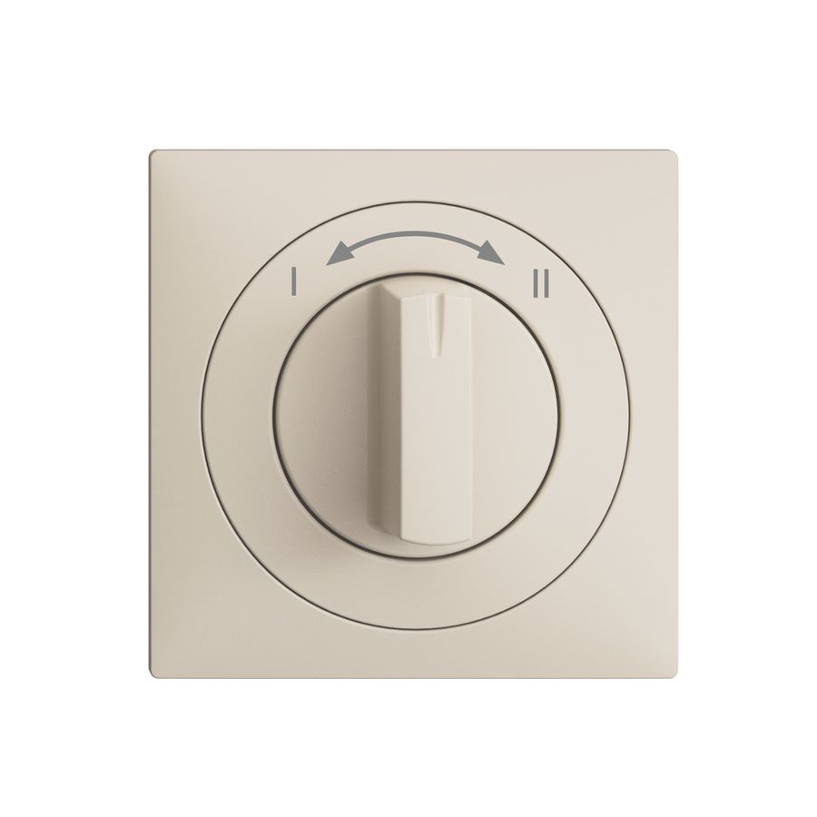 Kit frontal EDIZIOdue I<->II crema 60×60mm pour contact pivotant