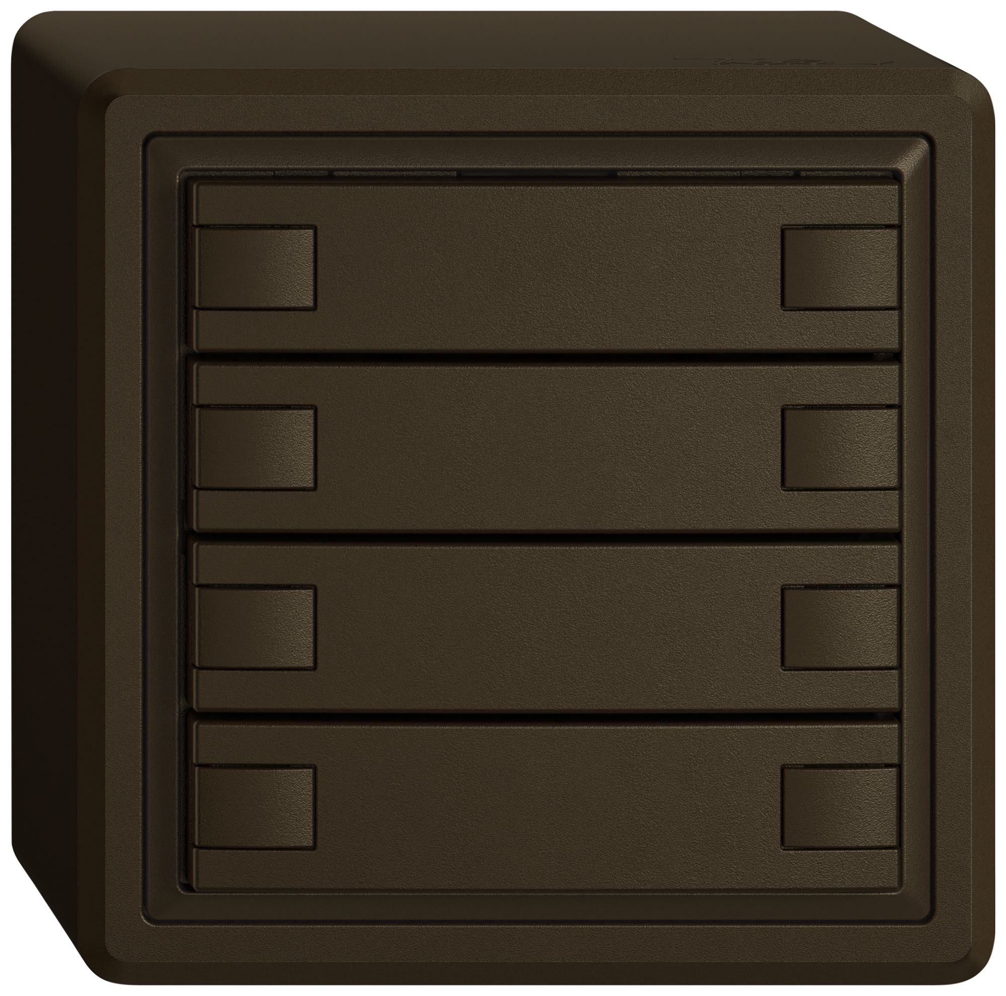 Poussoir universel AP EDIZIO.liv UNI SNAPFIX® s.LED 8× comm.1T br