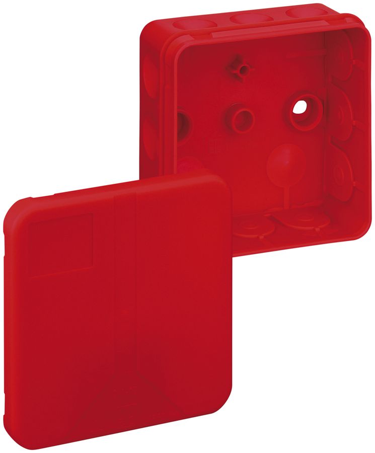 AP-Abzweigdose 2K-12 85×85×37mm, rot, IP55