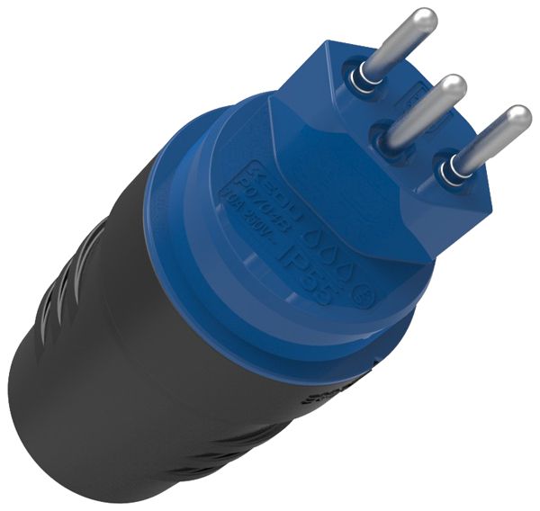 Fiche mobile ELBRO T13 IP55 caoutchouc noir