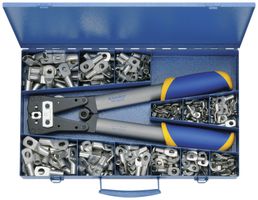 Sortimentskasten Klauke mit Rohrkabelschuhe/Presswerkzeug