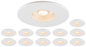 LED-Downlight SLV UNIVERSAL 8W 680lm 927…960 IP65 38° DIM Ø88 weiss 12 Stk