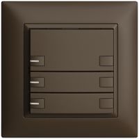 Pulsante INC KNX 3×EDIZIOdue coffee RGB con LED