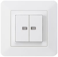 UP-Leuchtdruckschalter kallysto.trend 1/3+3/1 mit 2 Linsen weiss