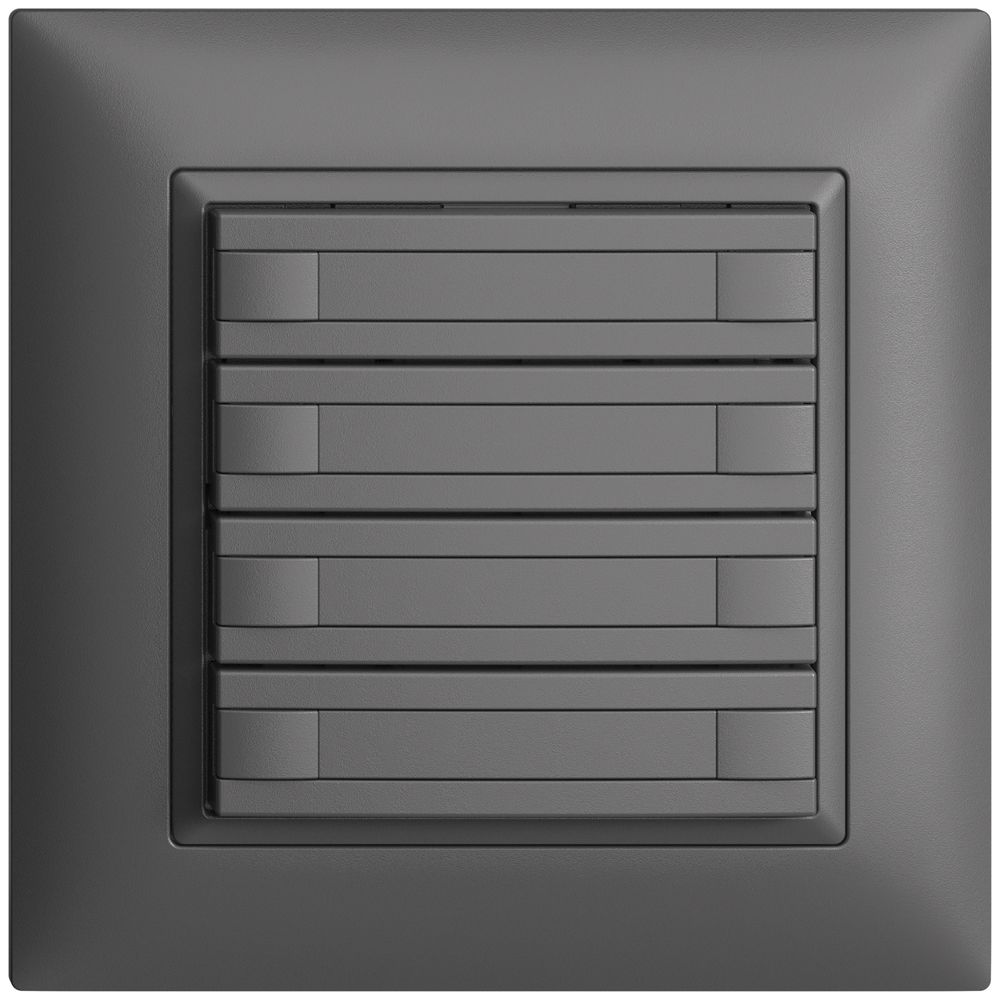 Poussoir ENC KNX 4× EDIZIOdue gris foncé RGB sans LED avec insert papier