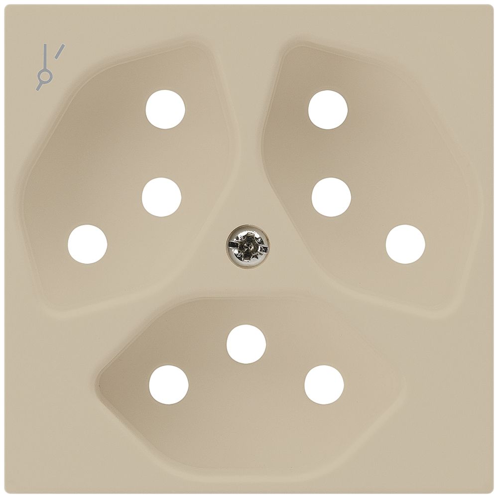 Frontplatte kallysto 3×T13/1 60×60mm beige mit Kinderschutz