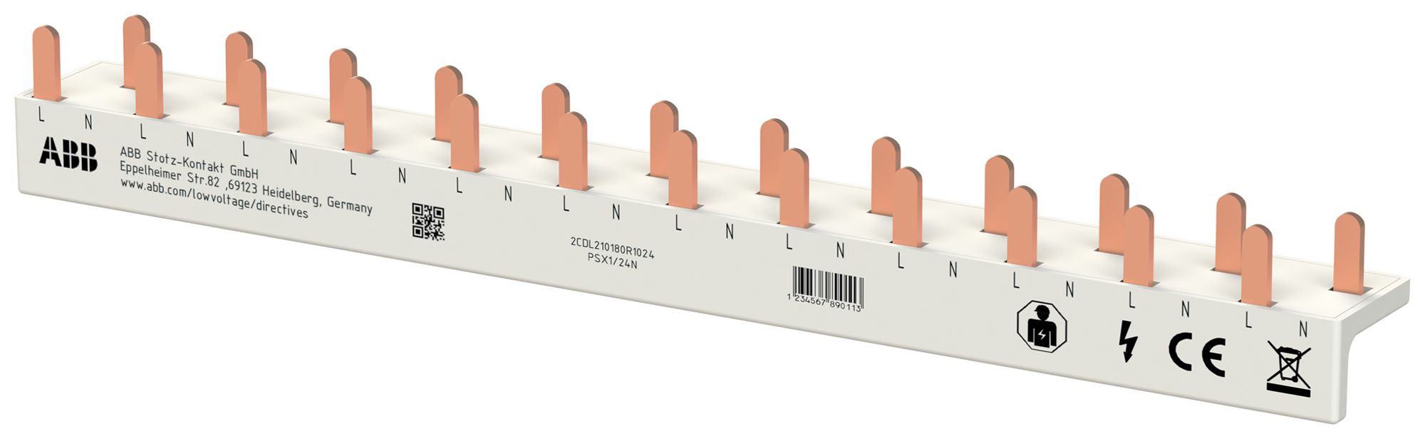 Kammschiene ABB FlexLine 1LN 10mm² 63A 214.1mm