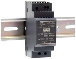 REG-Schaltnetzteil MEAN WELL HDR-30-48, IN: 85…264VAC, OUT: 48VDC/36W, 2TE