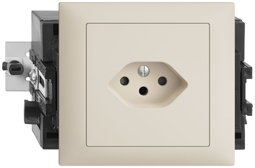 EB-Steckdose EDIZIOdue T13 crema 49…69mm