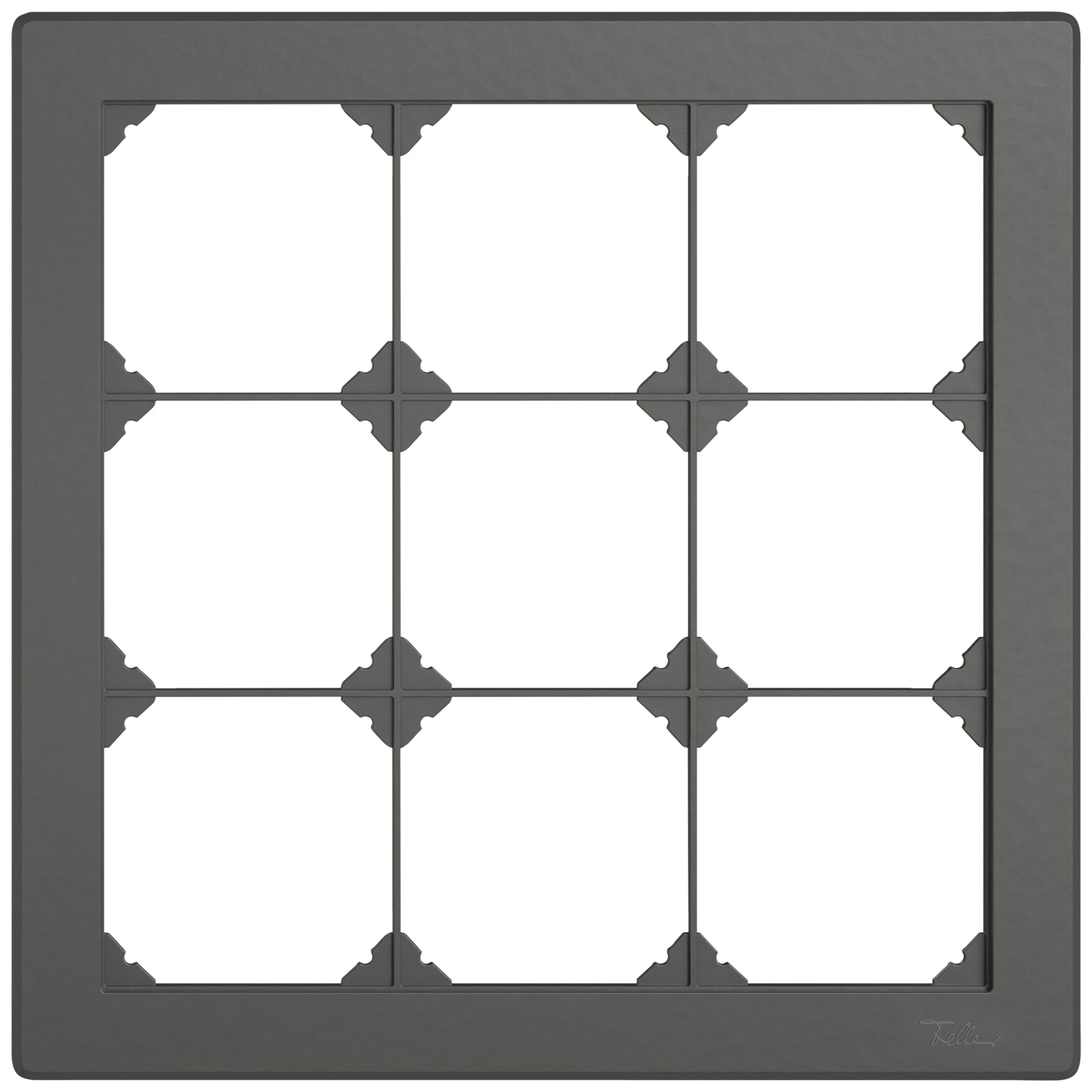 UP-Abdeckrahmen EDIZIO.liv SNAPFIX® 3×3 216×216mm dgu