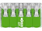 Borne de connexion WAGO Green Range 10L 0.2…4mm² avec levier vert transparent