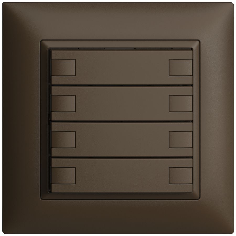 Poussoir ENC KNX 8× EDIZIOdue coffee RGB sans LED