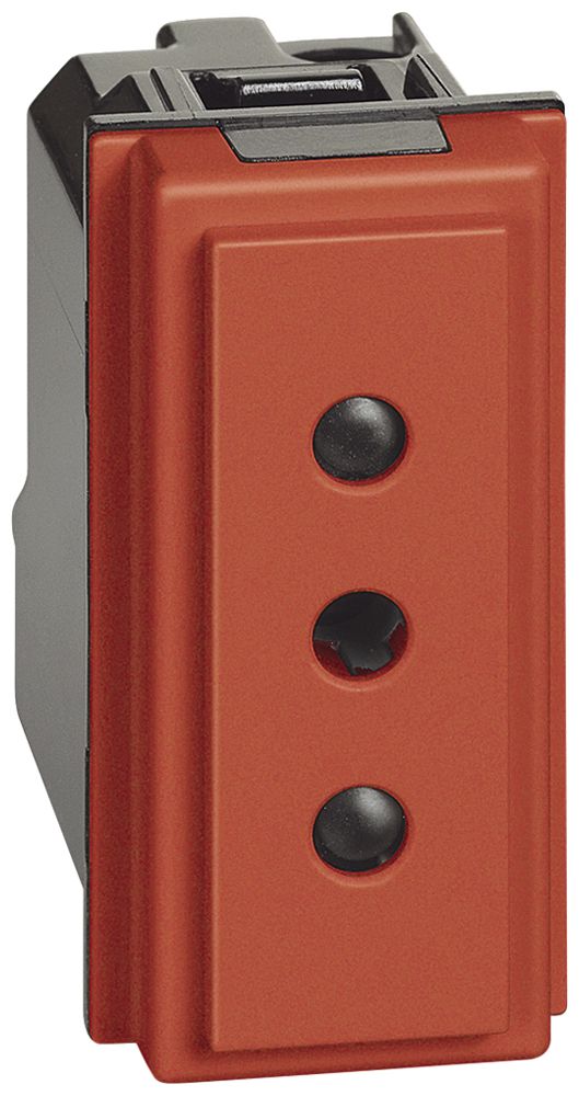 Steckdose Living Now italienischer Standard 1 Modul 10A rot