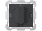 Interruttore rotativo INC 0-Man-0-Aut. nero kallysto 2/1L con manopola