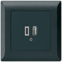 UP-USB-Ladesteckdose kallysto.line 18W PD 1×Typ A+1×Typ C schwarz