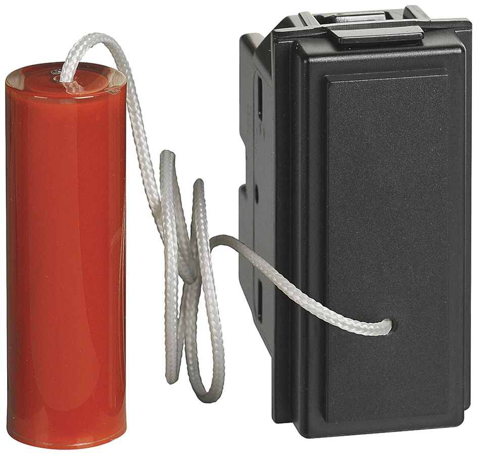 Zugtaster Living Now AR 1 Modul schwarz 10A