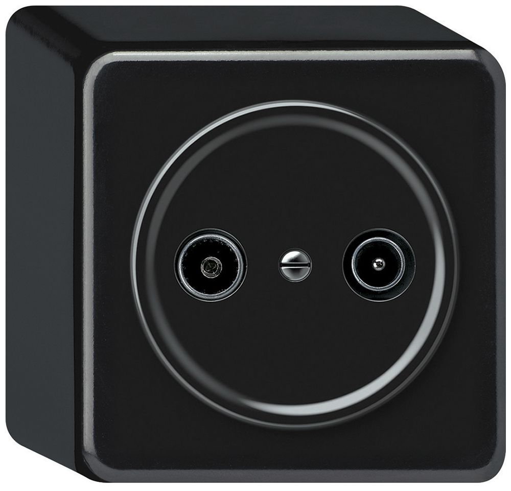 AP-Antennendose TV-R origin Stichdose 4dB schwarz