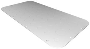 Flanschplatte Rittal AX, metrische Vorprägung, 436×221mm, Metall