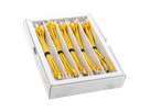SLIM Patchkabel: 25cm, gelb, 50-Pack Cat.6A, U/FTP, LSOH, Klinke unbrechbar