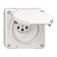 FI-Steckdose NEVO N.CO 30mA, Typ 23, Anschlussklemmen für weitere Steckdosen, ws