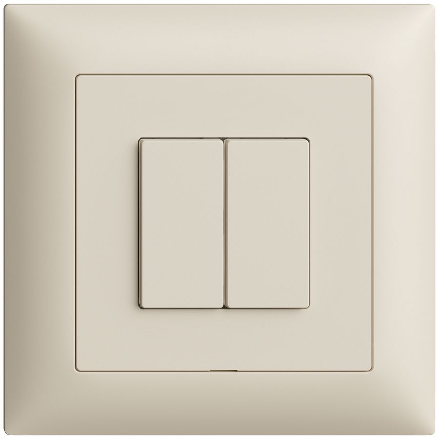 UP-Abdeckset zu Druckschalter 2K/2T Edue Wiser crema