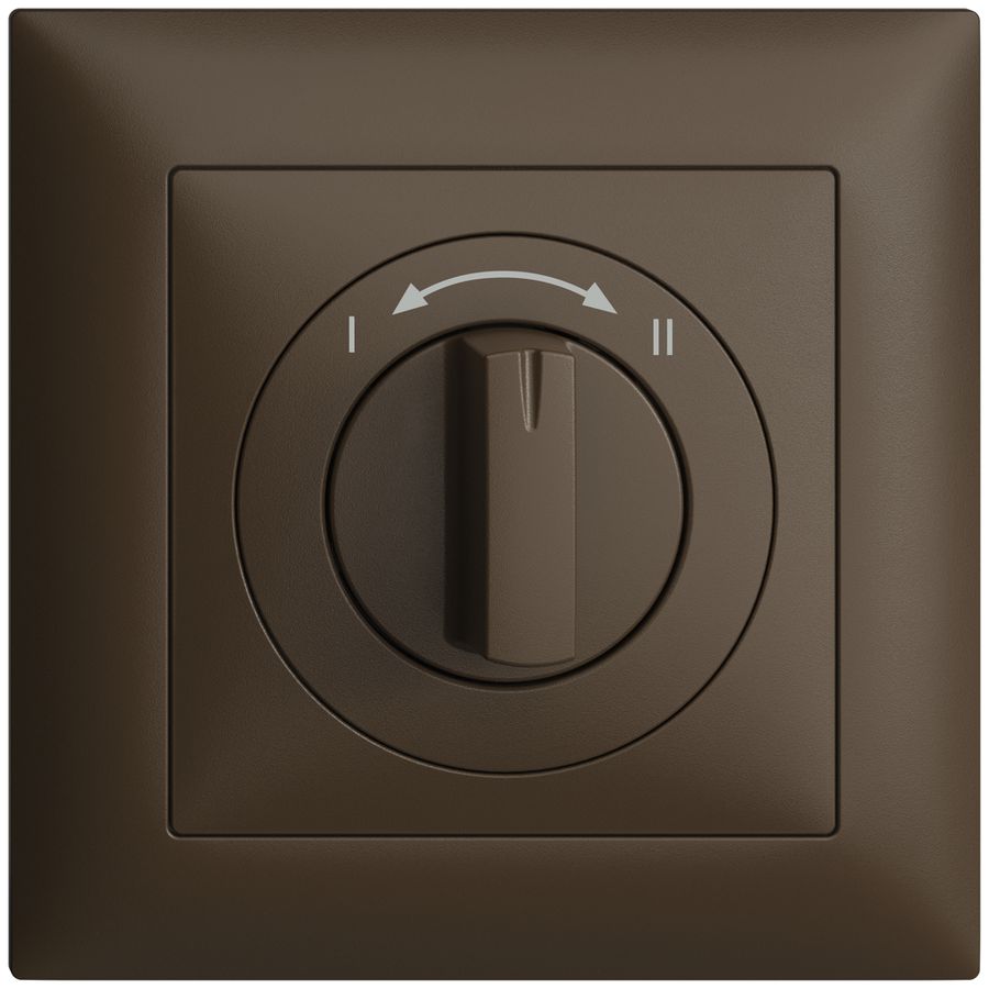 Frontset EDIZIOdue I<->II coffee 88×88mm für Schwenktaster