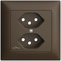 Frontset EDIZIOdue coffee 88×88mm 2×T13/1